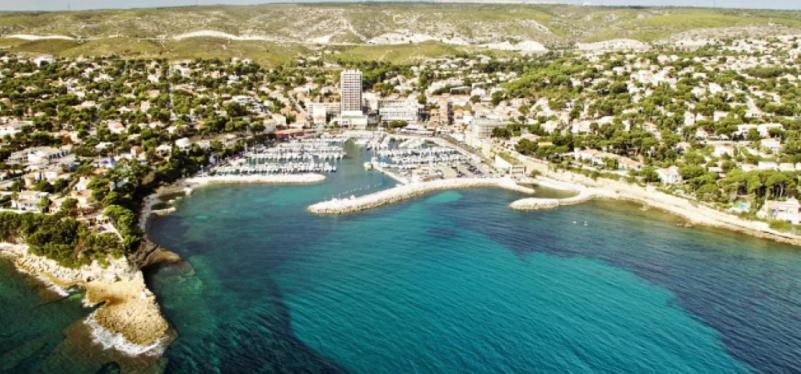 grand studio terrasse de standing vue mer et village Carry-le-Rouet Eksteriør bilde