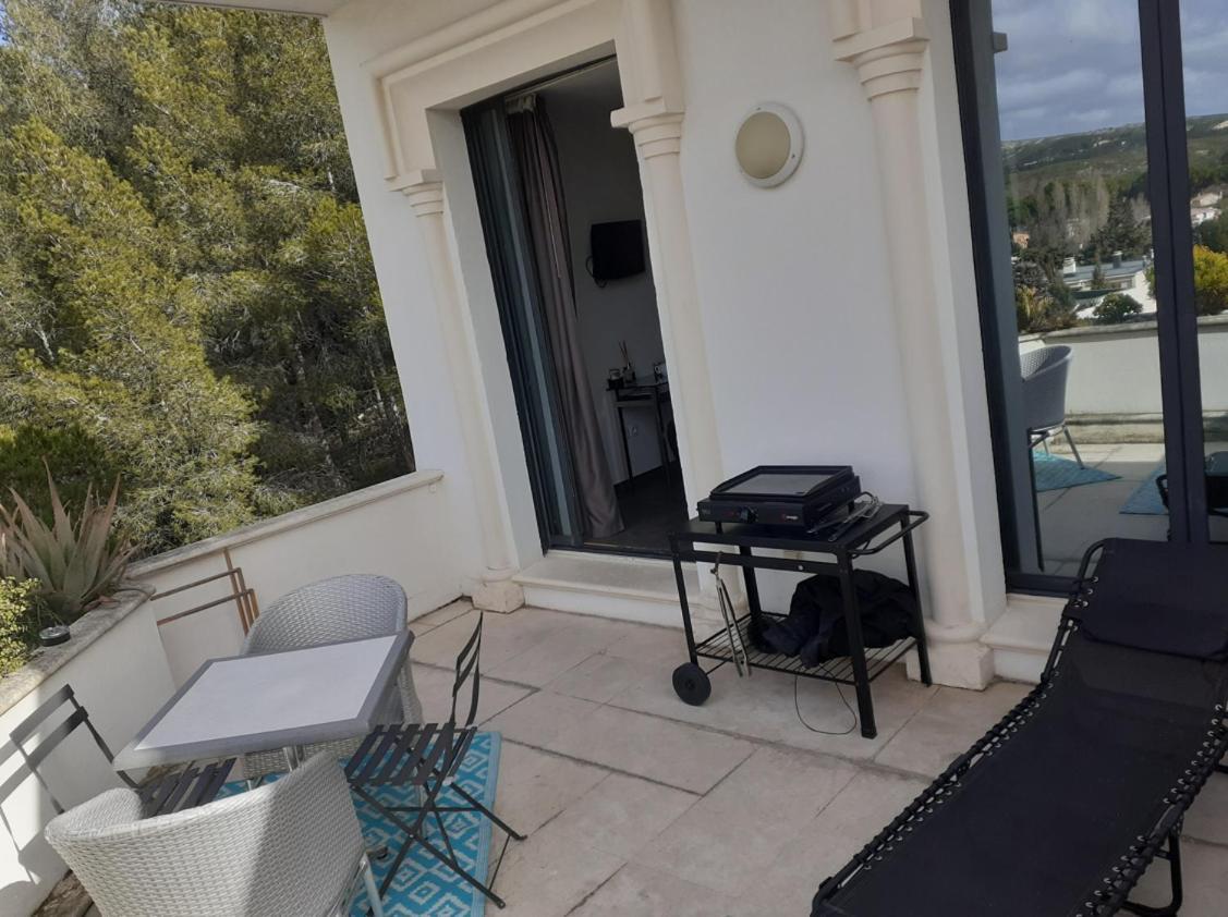 grand studio terrasse de standing vue mer et village Carry-le-Rouet Eksteriør bilde