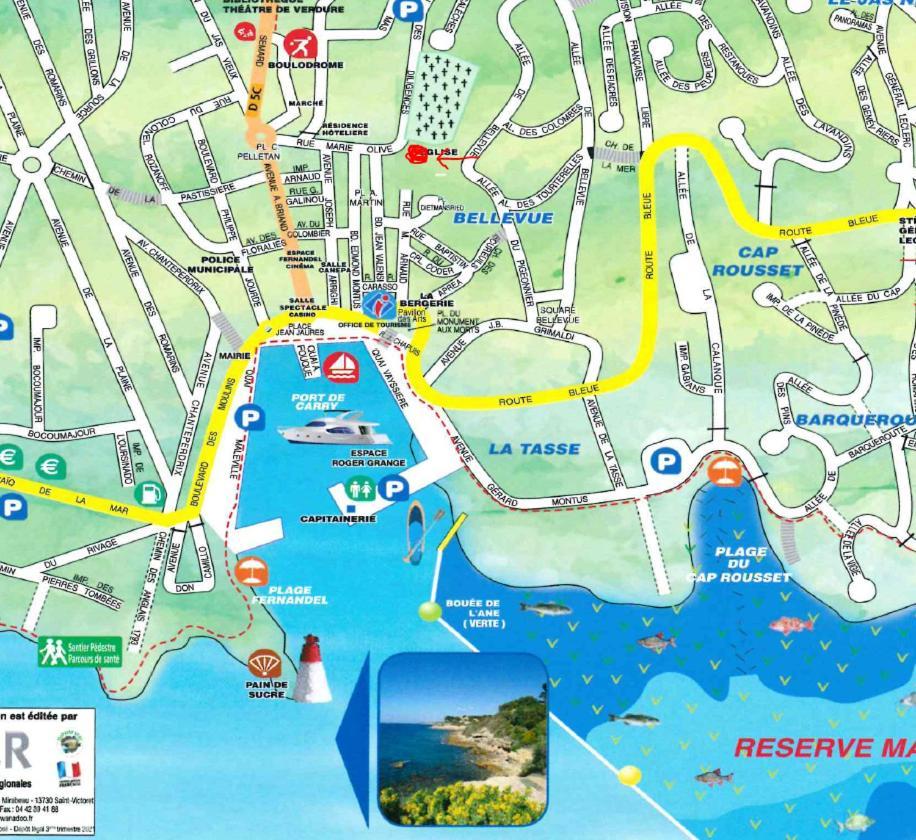 grand studio terrasse de standing vue mer et village Carry-le-Rouet Eksteriør bilde